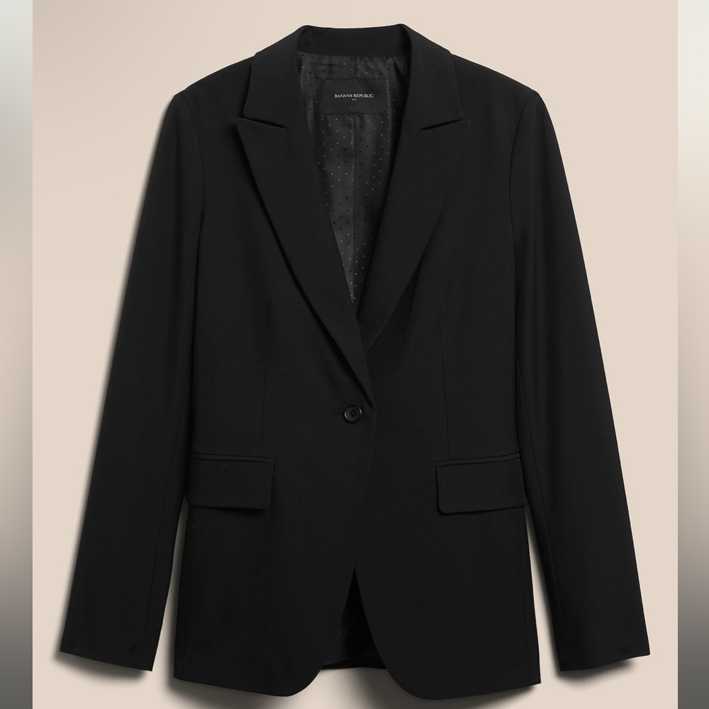 Banana Republic Black Sculpted Suit Blazer